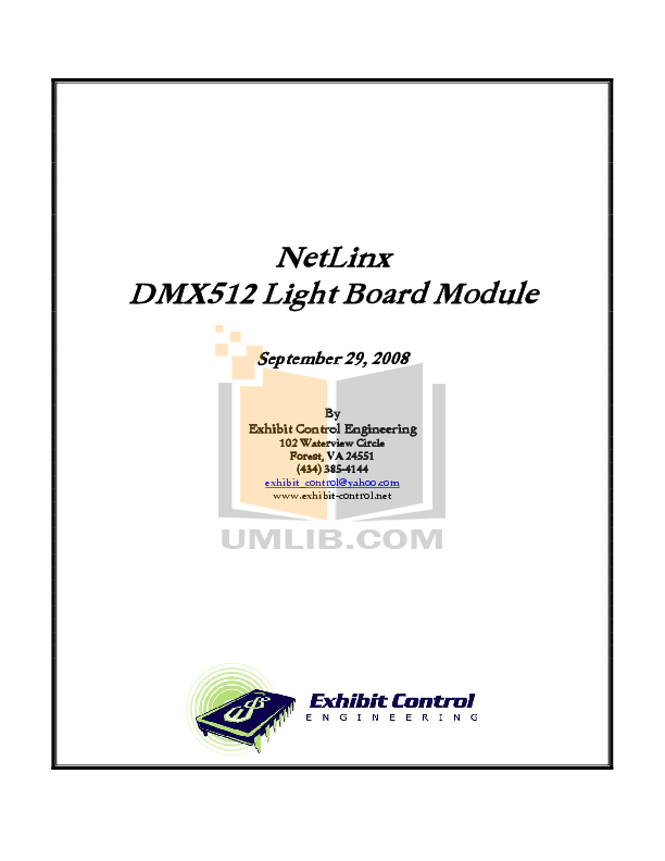 Amx Axb-dmx512 Pdf